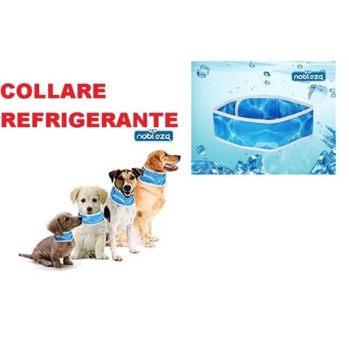 Collare refrigerante per cani, Azzurro Acqua, misura XL