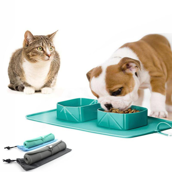 Ciotola in silicone per cane e gatto pieghevole