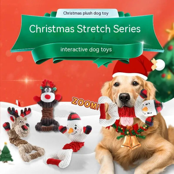 Peluche di Natale per cani resistente 35cm