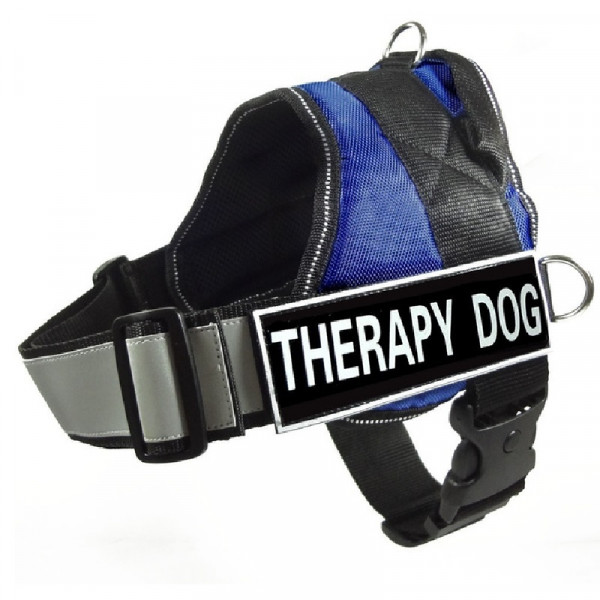 Pettorina per cani "Therapy dog" Blu - Nobleza