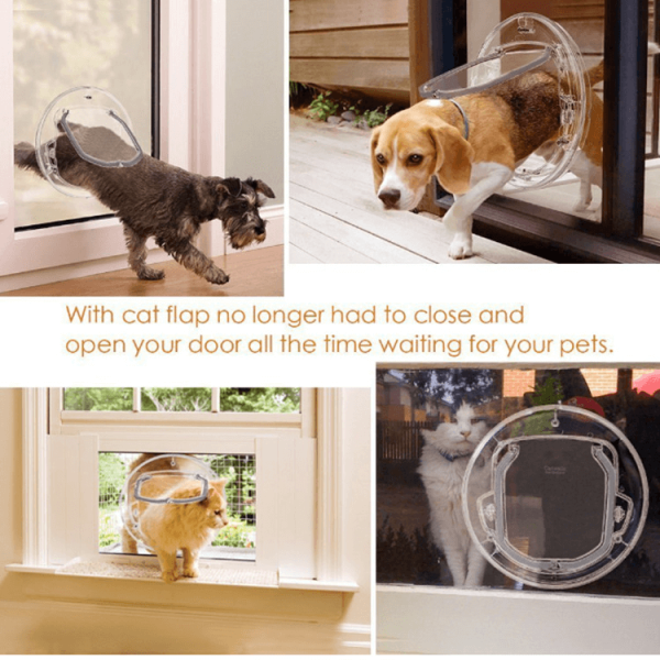 Porta basculante per cani e gatti per finestre o porte su vetro