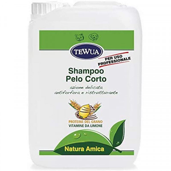 Tanica 10 lt. Shampoo professionale per cani a pelo corto - Tewua