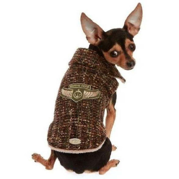 Cappotto Tessuto Chanel Marrone per cani - Trilly tutti Brilli