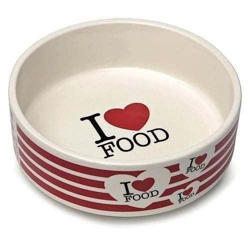 Ciotola in ceramica Fuzzyard I LOVE FOOD - Cm 19