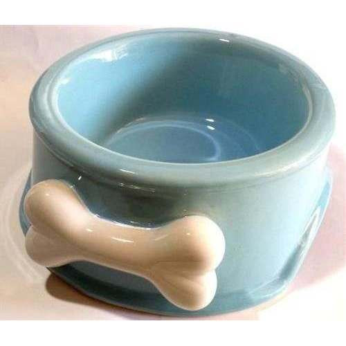 Ciotola in ceramica Azzurra con osso - Fuss-Dog