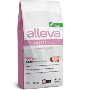 Sensitive Pork Adult Medium/Maxi kg 12 - Alleva Equilibrium 