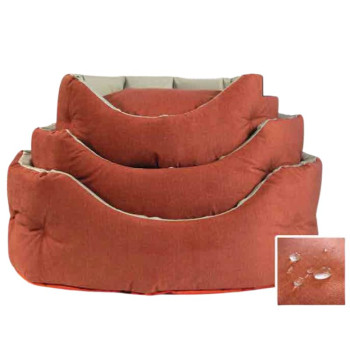 Cuccia per cani ovale Linea "Trono", colore rosso - Nasonero