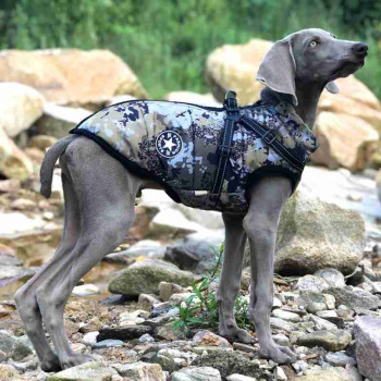  Giacca per cani impermeabile in pile con pettorina integrata "American Fashion"
