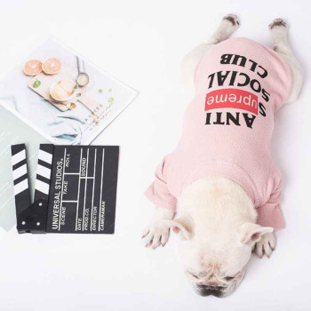 Maglietta in cotone per cani "Anti Social Club"