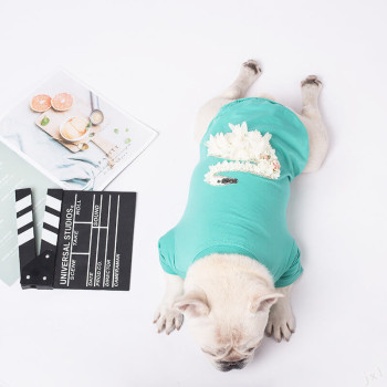 Maglietta per cani e Bulldog in cotone "Cigno Bianco"
