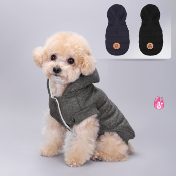 Cappotto per cani in tweed con cappuccio - Nobleza 