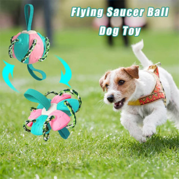 Palla da calcio frisbee per cani con corda "Waterfun"