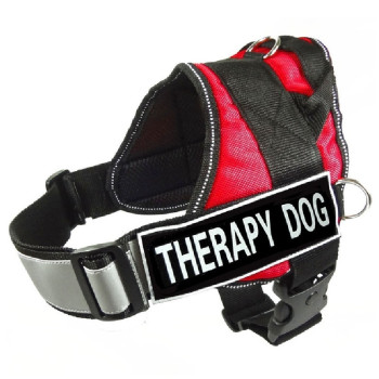 Pettorina per cani "Therapy dog" Rossa - Nobleza
