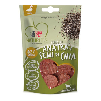 Snak per cani Anatra Chips Semi di Chia Flair Pet