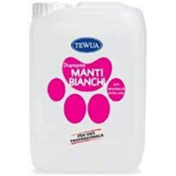 Tanica Shampoo Manti Bianchi professionale per cani 10 litri - Tewua