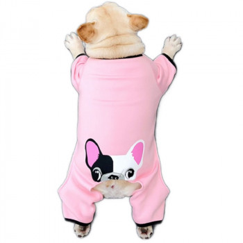 Simpatico pigiama a strisce in morbido cotone per cani e gatti abbigliamento per clima fresco estivo 
